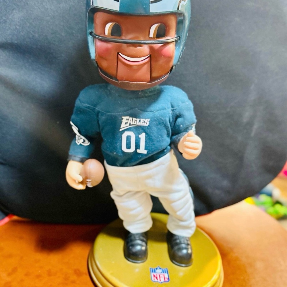 Football Player Action Figure with Blue Jersey